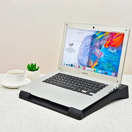 DAC Ventilated Height and Angle Adjustable Laptop Stand Riser for Desk, Non-skid, Cable Management Included 2.6" x 11.5"