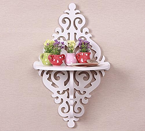White Creative Wall Decoration Shelf Carved Decorative Frame Clapboard Shelf Bracket