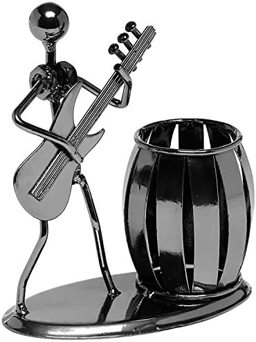 MyGift Guitar Pen Holder Desk Office Decor Gift For Men