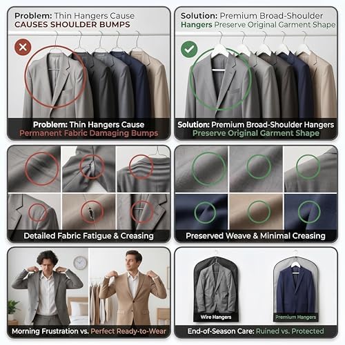 Wooden Hangers, 20 Pack, Non-Slip Velvet for Pants, Coats (White)