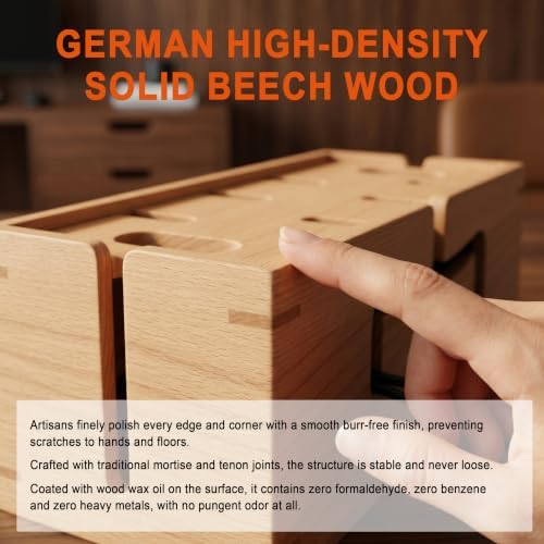 Elitzia Beechwood Cable Management Box for Home Office