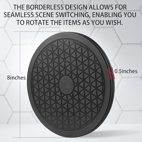 8 Inch Heavy Duty Rotating Swivel Stand - Lazy Susan with Steel Ball Bearings for Model Base/Rotating Plants/Crafts Stan