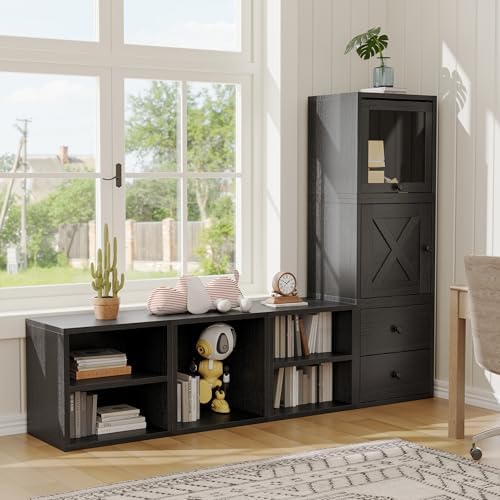 FUSUNBAO DIY Cube Storage Organizer Stackable Cubes for Home Books Clothes Toy -Modular Cubby Storage System-Office Cubi