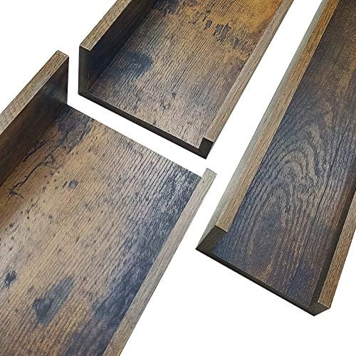 Giftgarden 36 Inch Large Floating Shelves for Wall Set of 3, Rustic Picture Ledge Wall Shelf for Bedroom Kitchen Bathroo
