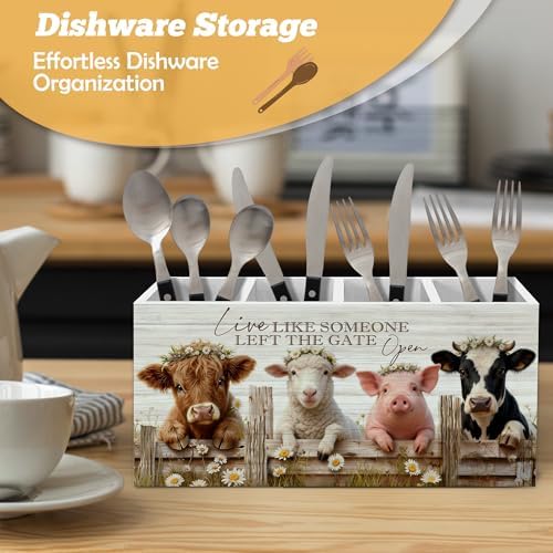 Highland Cow Sheep Pig Pen Holder Organizer for Desk Accessories
