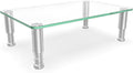 Hemudu Clear Computer Monitor Stand Riser with Height Adjustable Multi Media Desktop Stand for Flat Screen LCD LED, Laptop/Notebook/Xbox One,HD01T-002