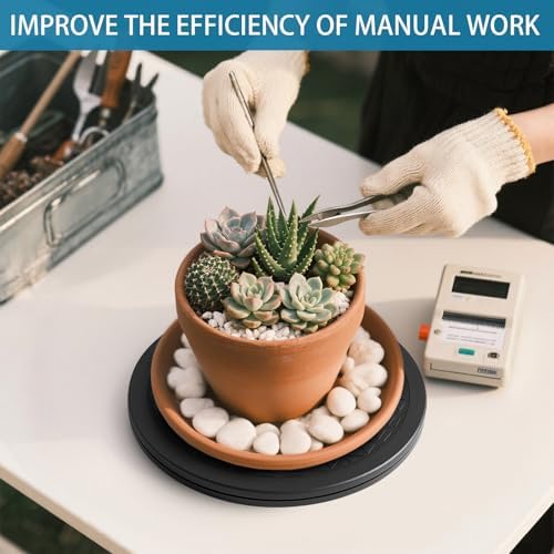 8 Inch Heavy Duty Rotating Swivel Stand - Lazy Susan with Steel Ball Bearings for Model Base/Rotating Plants/Crafts Stan