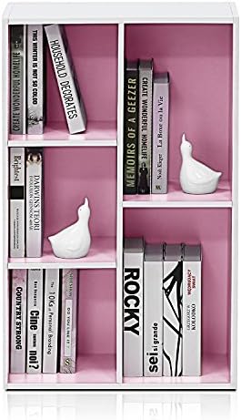 Furinno LUDER Book Shelf, 5-Cube Bookshelf, Reversible Bookcase, 9.4 x 19.5 x 31.5, Easy Assembly, for Living Room, Bedr