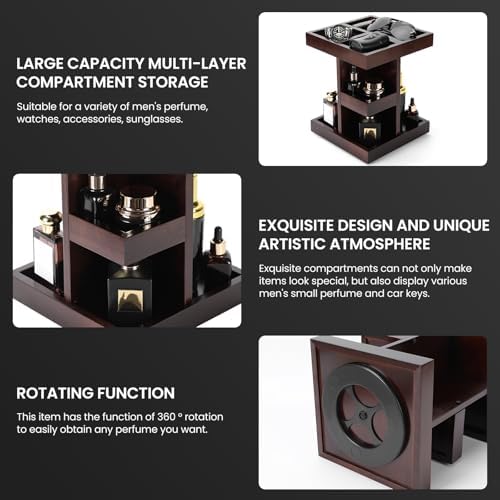 EXIN DECHEN Cologne Organizer for Men,Cologne Stand,Birthday Gifts for Men