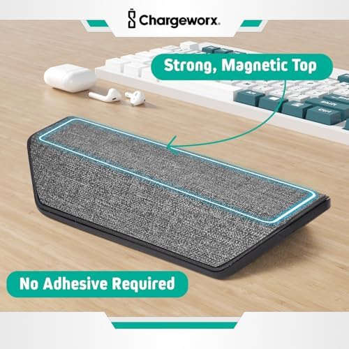 Magnetic Cable Management Organizer, Cord Holder, 3 Clips, Desk, Nightstand