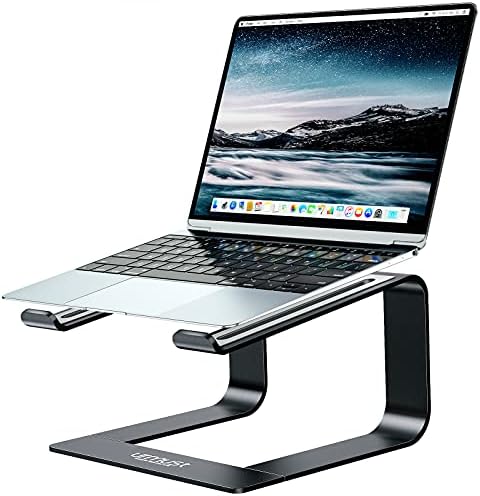 Urmust Laptop Stand for Desk, Black, Up to 15.6" Laptop