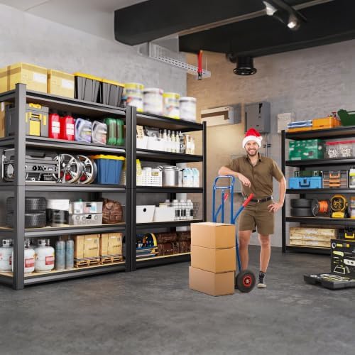 71" H x 35" W Garage Shelving Unit, 2050LBS Heavy Duty Metal Storage Shelves, 5 Tier Adjustable Utility Steel Rack, Free