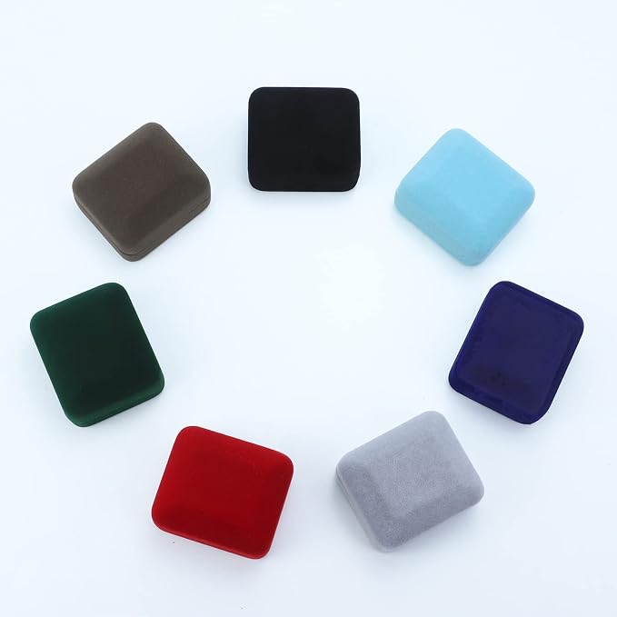 Velvet Ring Box with LED Light Jewelry Display Gift Box for Proposal,Engagement, Wedding