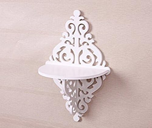 White Creative Wall Decoration Shelf Carved Decorative Frame Clapboard Shelf Bracket
