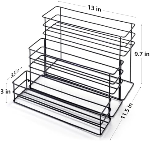 kimilus 12 Bottle Capacity Coffee Syrup Organizer 3 Tier Coffee Syrup Stand Shelf for Coffee Bar Kitchen Small Wine Rack