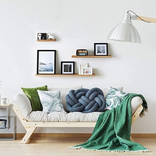 HOMWOO Floating Shelves Walnut Natural Wood Wall Shelves Picture Ledge for Home, Living Room, Bedroom, Bathroom, Office,