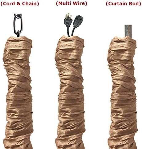 Royal Designs, Inc. Cord & Chain Cover 4 ft Silk Type Fabric, Chandelier Pendant Lighting Chain & Cable Management, Touc