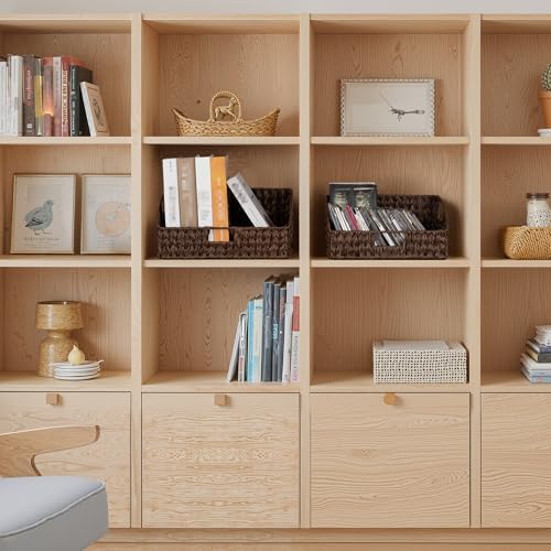 GRANNY SAYS Wicker Storage Baskets, Trapezoid Woven Baskets for Storage