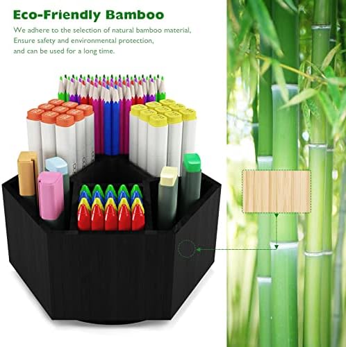Colored Pen Pencil Holder Organizer for Desk with 7 Compartments