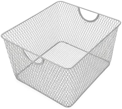 YBM Home Kitchen Pantry Organizer Wire Basket for Shelves, Cabinets, Pantry, Countertop, Mesh Open Storage Bin Metal Bas