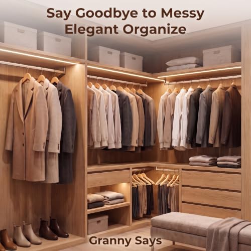 Wood Hangers 30 Pack - Sturdy Wooden Clothes Hanger Heavy Duty Coat Hangers Non-Slip Smooth Finish Slim Thin Clothing Hangers Curved Bulk for Closet, Suits, Pants, Shirts, Premium Natrual Wood