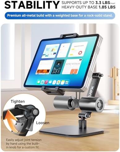 Portable Monitor Stand Holder for 15.6",18.5", Heavy Duty Aluminum Desktop