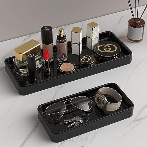Gurygo 8" Ceramic Kitchen Soap Tray - Small Rectangular Vanity Tray for Bathroom - Countertop and Vanity Tray - Comestic