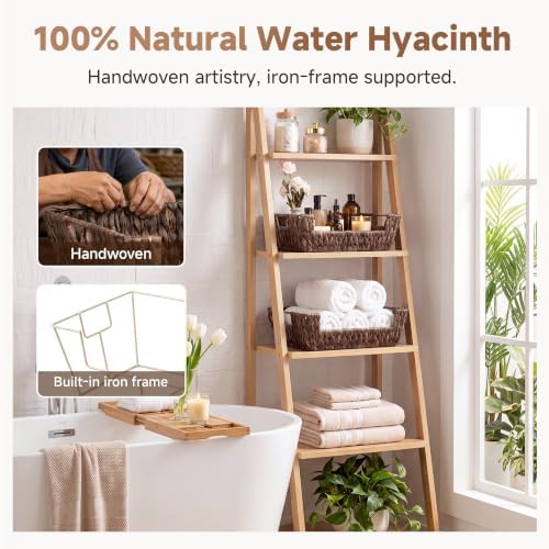 StorageWorks Pantry Baskets for Organizing, Storage Baskets, Water Hyacinth
