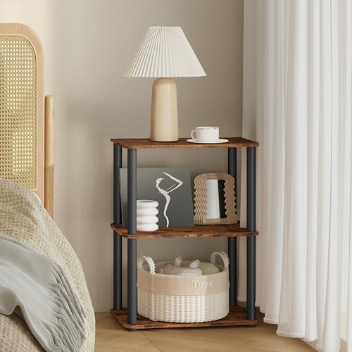 VASAGLE 3-Tier Shelf, Storage Shelves, Bookcase with Shelves, Living Room