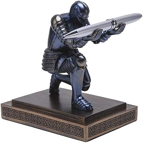 Knight Pen Holder Desk Organizers and Accessories as Gift Blue
