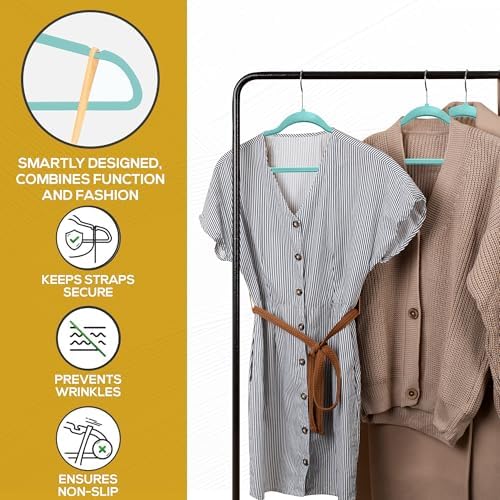 Techzoo 50 Pack New Premium Quality Velvet Hangers Ultra Thin Non Slip Adult Felt Space Saving Hangers for Closet Heavy Duty Coat Pants Dress Hangers 360° Swivel Hook Hold Upto 10 lbs Teal