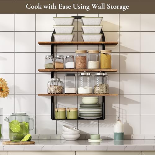Floating Shelves Bathroom with Storage Basket,Decorative Wall Shelf