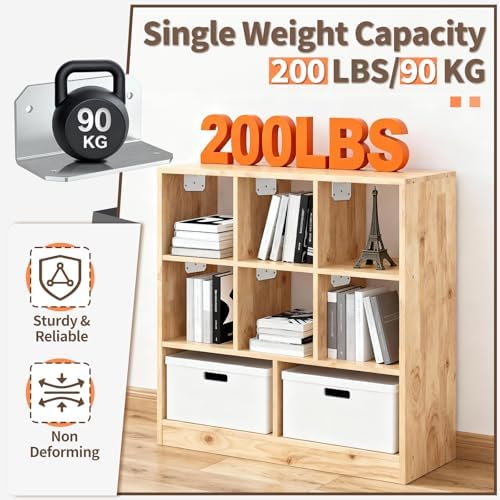 2x4 Inch 90 Degree Corner Bracket, 200 LBS, Galvanized, 8 Pack