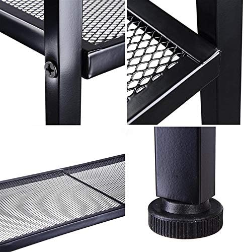 4 Tier Industrial Metal Bookshelf,Modern Ladder Bookcase Storage Organizer,Open Display Storage Rack,Plant Flower Shelve