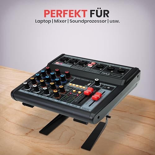 Pyle Portable Adjustable Laptop Stand - 6.3 to 10.9 Inch Anti-Slip Standing Table Monitor or Computer Desk Workstation R