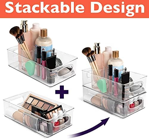 ClearSpace Plastic Pantry Storage Bin, Kitchen & Fridge Organizer, 6 Pack