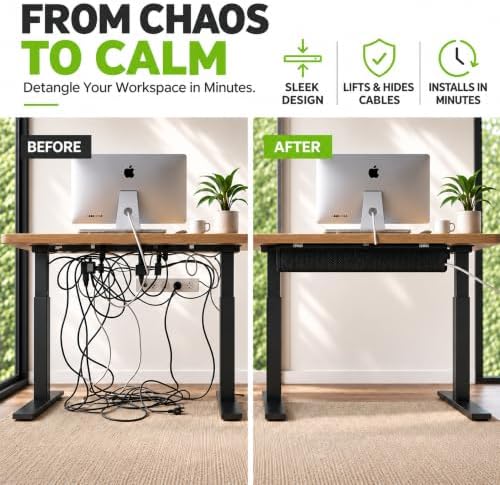 Perfect POSTURE Mesh Cable Management Tray Under Desk Cord Organizer - 38"