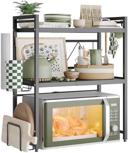 NETEL 3 Tier Expandable Microwave Stand countertop,Microwave Oven Rack