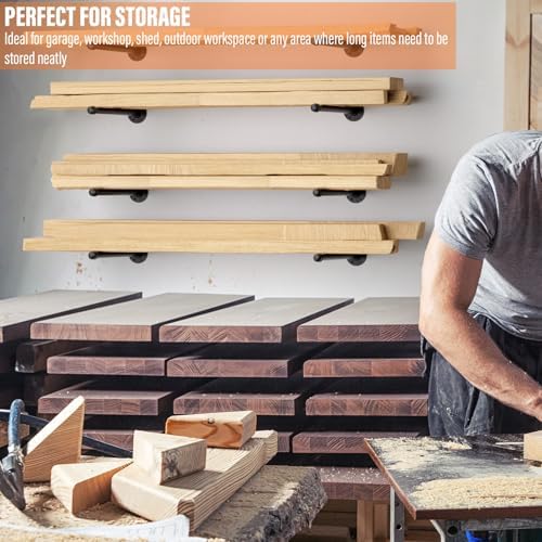 12 Inch Pipe Shelf Brackets 8 Pack Floating Shelf Bracket Support