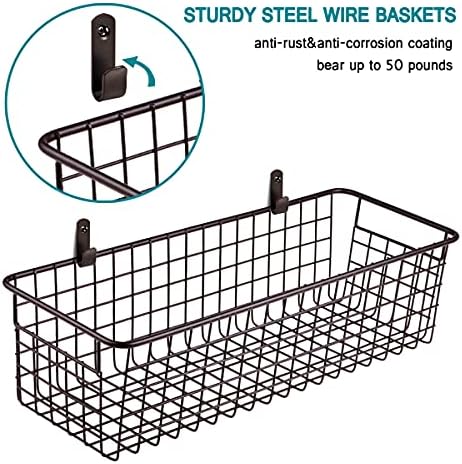SheeChung Wire Storage Baskets, Metal Toilet Paper Basket Holder, Bronze