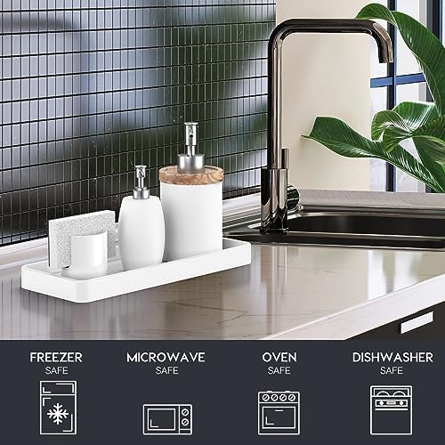 Gurygo 12" Countertop and Vanity Tray - Kitchen Tray for Soap Bottles - Rectangular Vanity Tray for Bathroom - Vanity Tr
