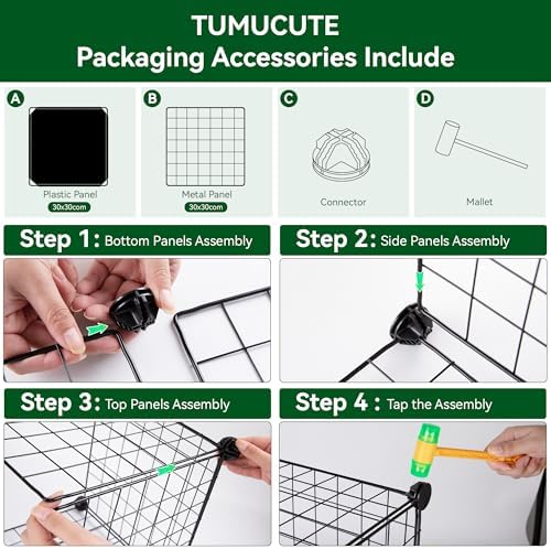 Wire Cube Storage Organizer, 12-Cube Metal Storage Shelves Bookshelf, Stackable Modular Closet Organizer for Bedroom Liv
