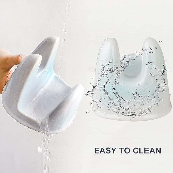 Nihow Ceramic Pot Lid Holder While Cooking for Kitchen Counter/Stove Top | Catch Water & Oil Drips,Stable & Secure,Heat Resistant,Easy to Clean & Dishwasher Safe,Space-Saving,Multi-Purpose Holder