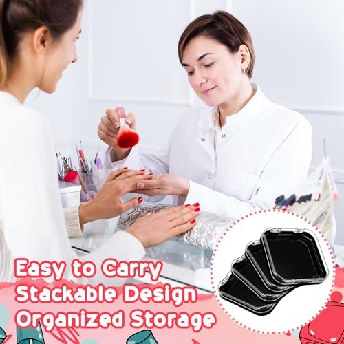 AceOrbit 48 Pcs Press on Nail Box Packaging, Black Acrylic Case