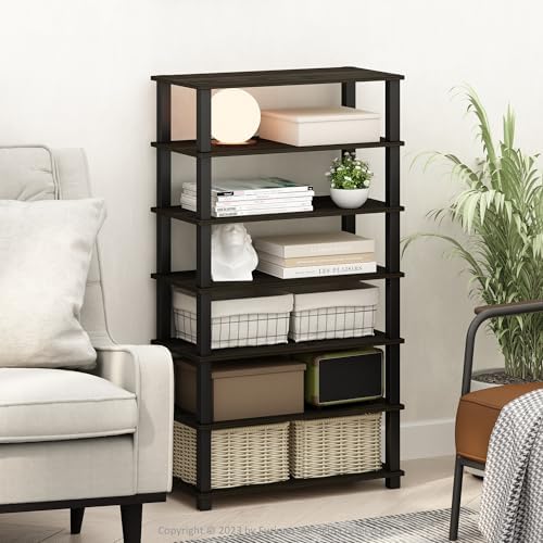 Furinno Turn-N-Tube Storage Shelves Set of 2, 4-Tier Stackable Standing Shelf, Open Corner Shelf, for Organization and S