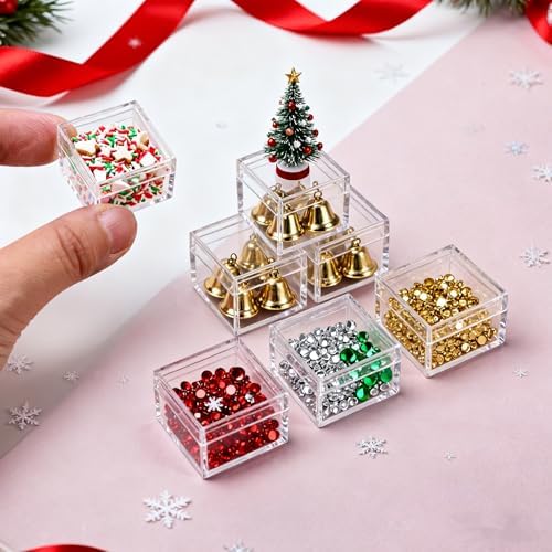 KissYou 24-Pack Mini Square Cube Candy Box, 1.18x1.18x0.86 Inch