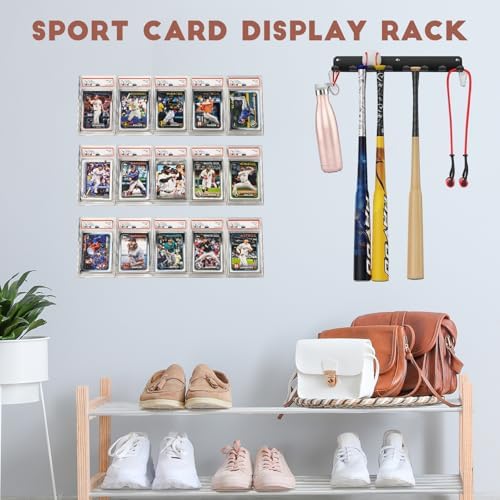 6 Sport Card Wall Display Shelf Rack for PSA SGC BGS Graded Trading Slabs