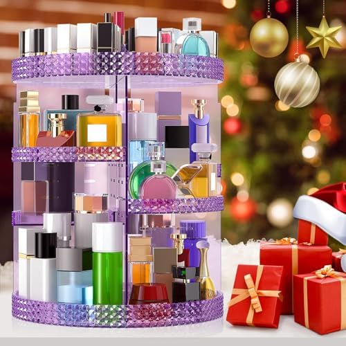 Makeup Organizer 360 Degree Rotating Cosmetic Storage Organizer, Acrylic Make Up Organizer, Large 7 Layers 360 Makeup Or