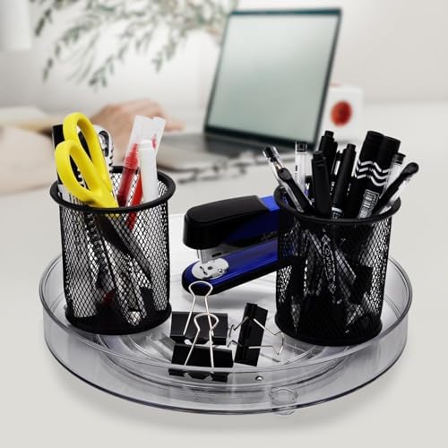 Amolliar Lazy Susan Organizer, Rotating Turntable for Cabinet, 9" 2 Pack