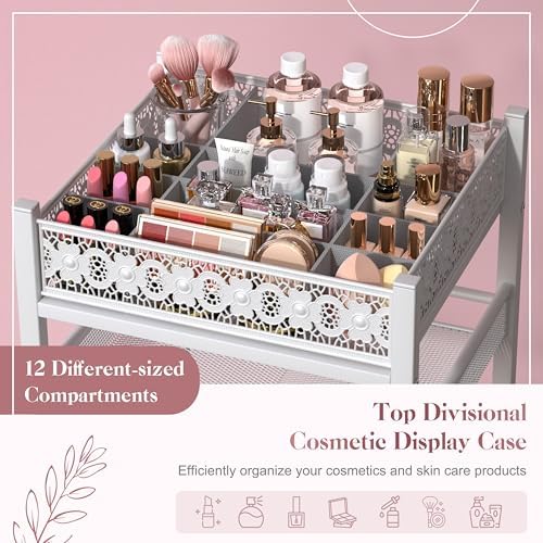 Makeup Organizer, Large Skincare Organizers, Make Up Organizers for Vanity, Makeup Storage Cosmetic Organizer with Drawe